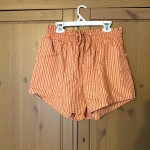 Light brown linen shorts